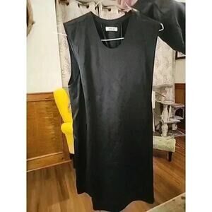 Helmut Lang A-line Mini Sleeveless Openback Cocktail Dress Sz 4 BLACK